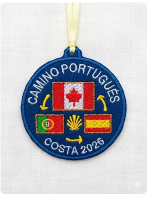 Embroidered patch, Portuguese Way of St. James, Canada coast