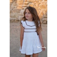 Vestido Tilo Noma Fernández blanco bordado
