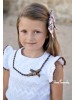 Conjunto Tilo Noma Fernández short efecto falda y blusa bordada