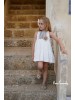 Vestido Yuca Noma Fernandez blanco bordado pechera