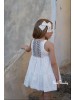 Vestido Yuca Noma Fernandez blanco bordado pechera